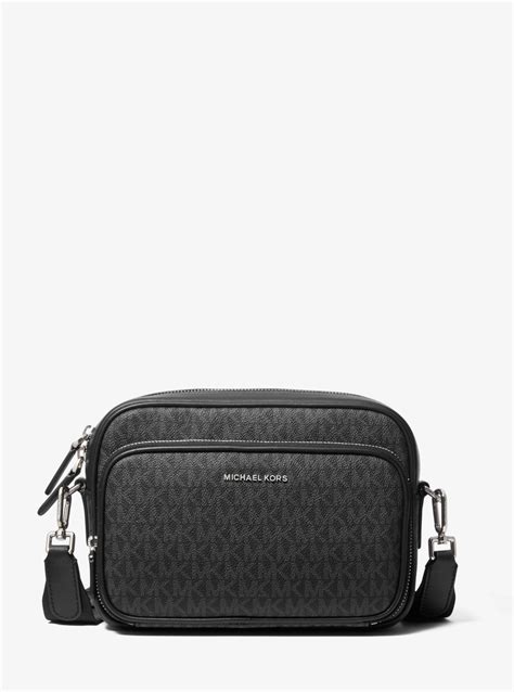 michael kors hudson logo crossbody bag - black - messenger|Michael Kors belt bag.